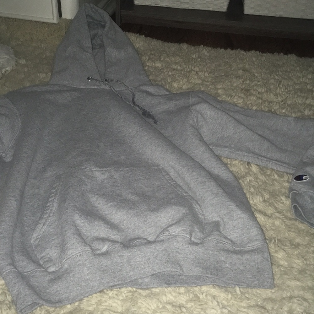 New condition grey champion hoodie